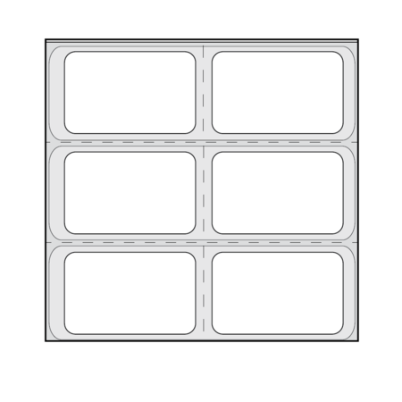 NEVS Direct Thermal Piggy Back Label, Strip Style 2-up 13/16" x 1-11/16" CS-PB-T2S